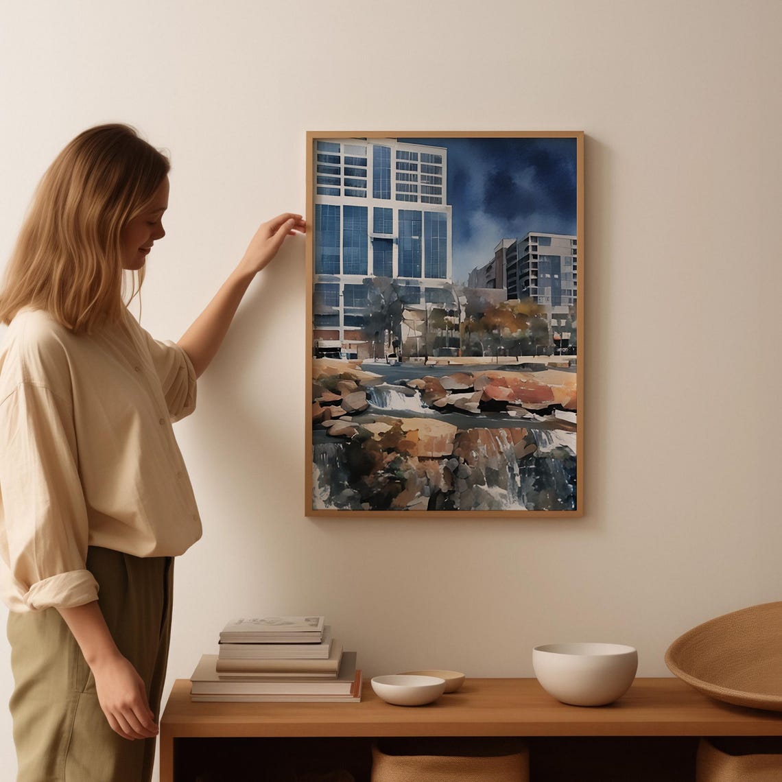 Greenville Art Print Greenville Wall Art Watercolor Art Painting Greenville Gift Greenville Poster Travel Poster Print - Image 3