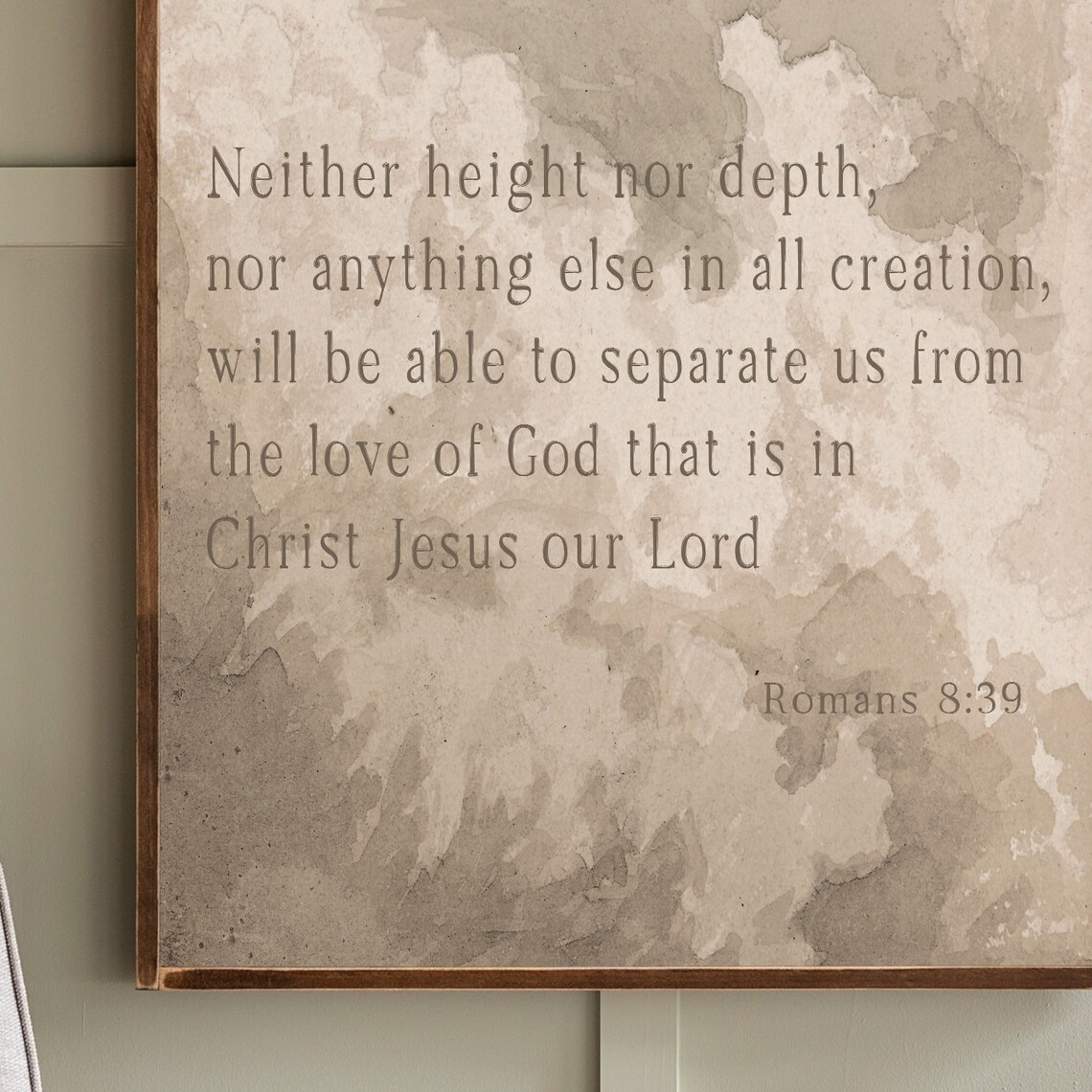 Romans 8 Scripture Wall Art, Vintage Cloud Print - Image 2