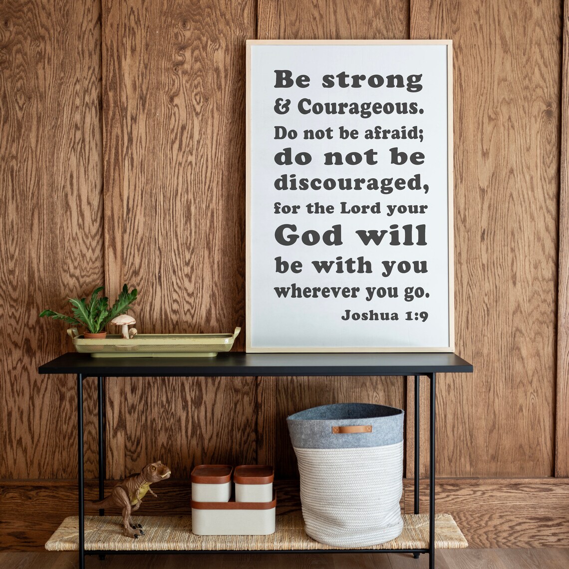 Be Strong and Courageous, Christian Kids Room Art Print - Image 2