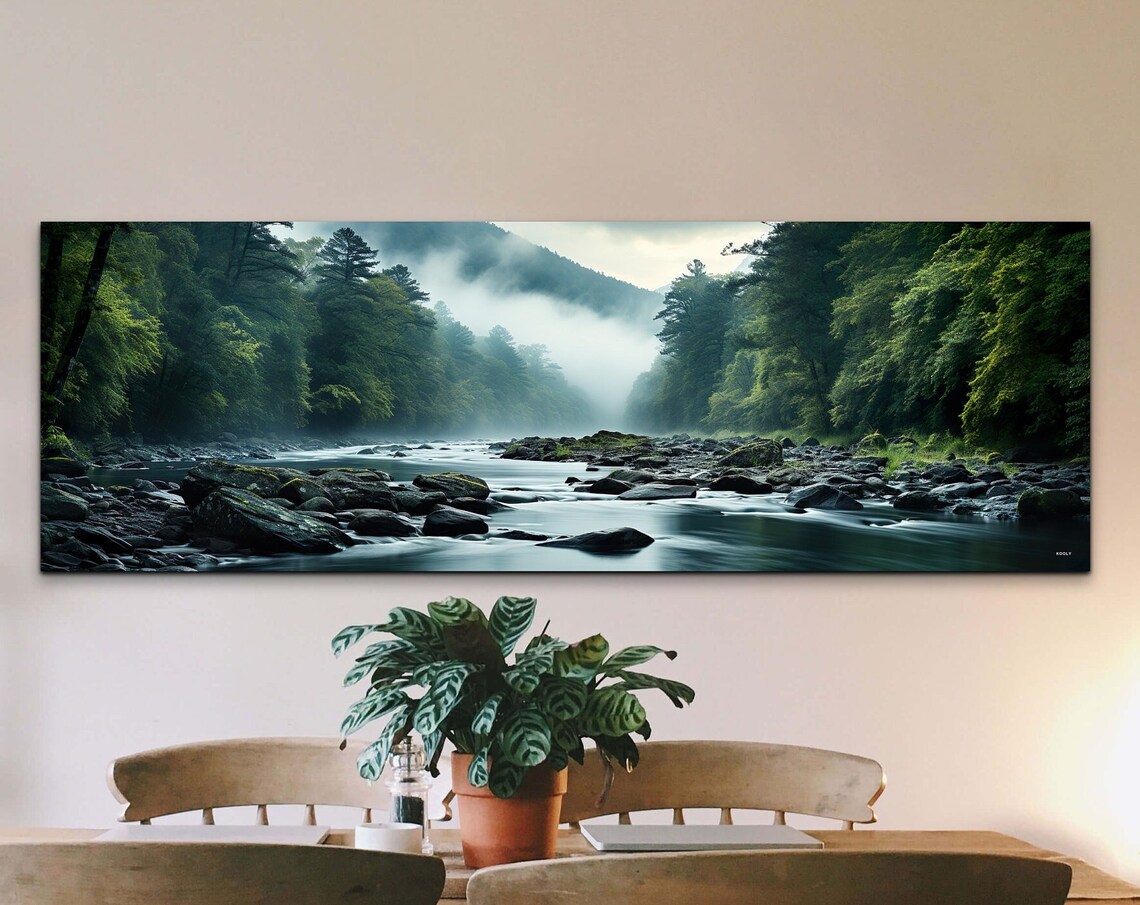 Great Smokey Mountains Sunset Landscape Art Print