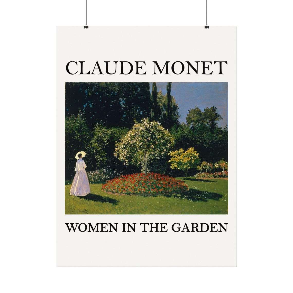 Claude Monet Women in the Garden Summertime Museum Classic Poster - Image 2