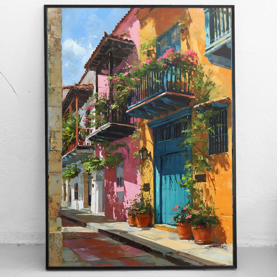 Cartagena Colombia Old City Travel Poster
