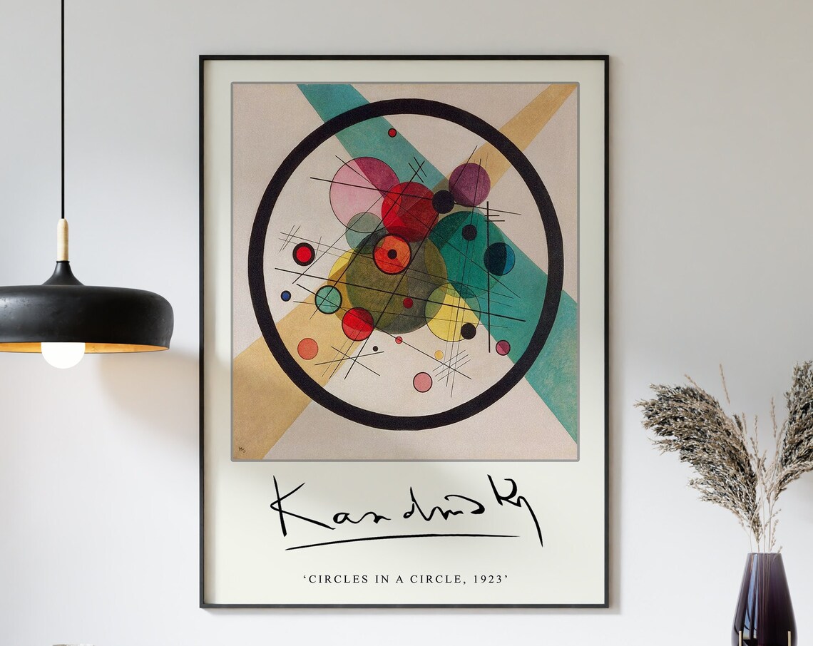Kandinsky Circles in a Circle Bauhaus Art Print - Image 3