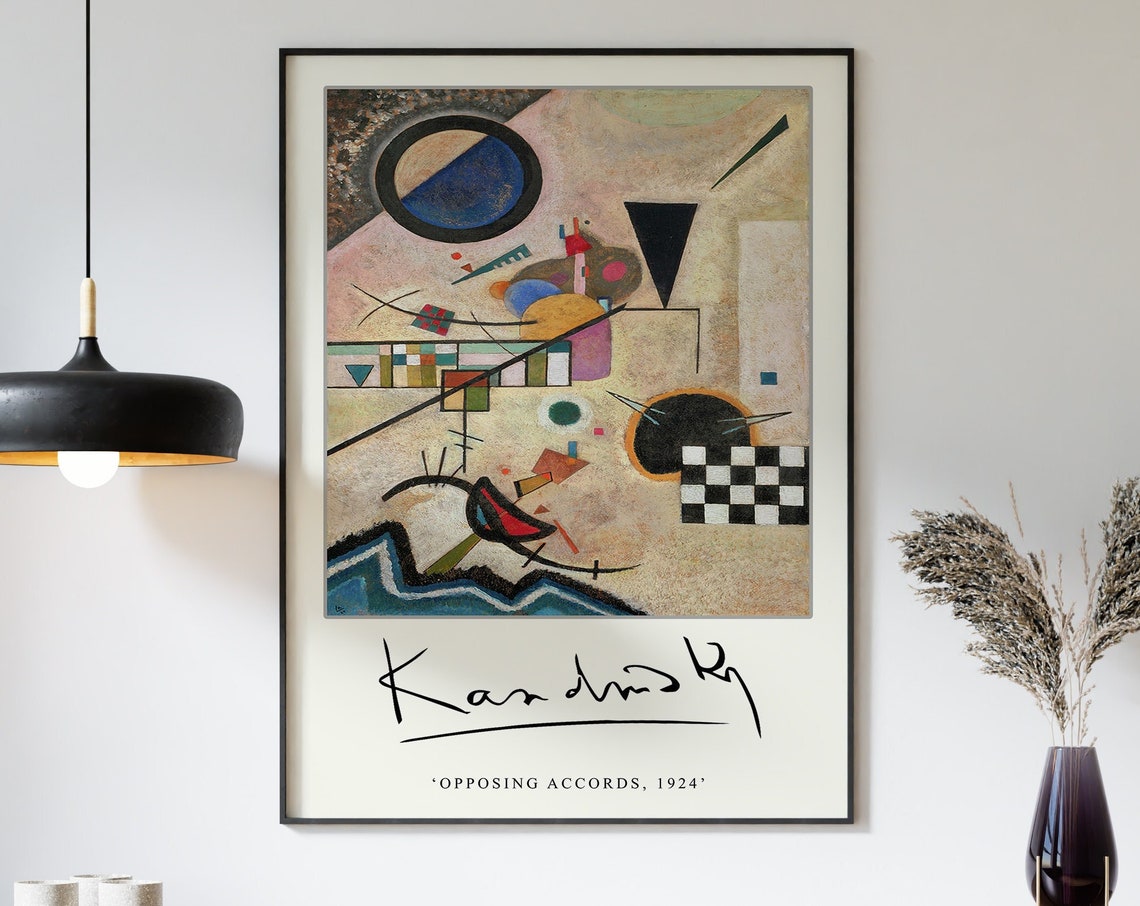 Kandinsky Opposing Accords 1924 Abstract Geometry Art Gallery Poster - Image 3