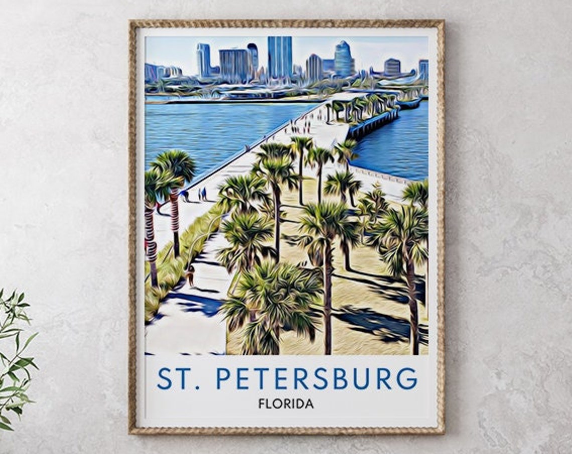 St Petersburg Print St Petersburg Florida Art St Petersburg Wall Art Florida Art Print Florida Print St Petersburg Florida Travel - Image 2