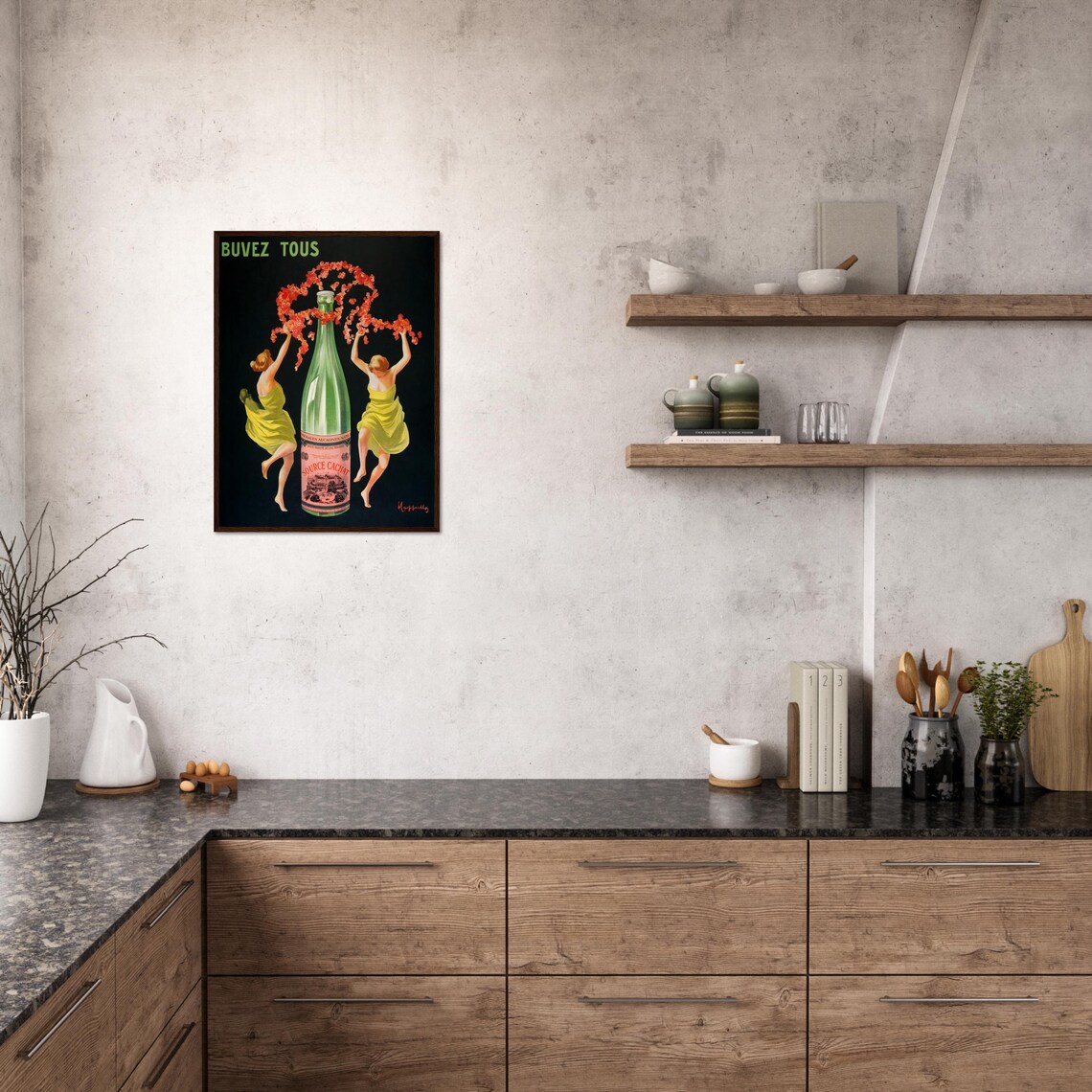 Vintage Retro Advertisement, Art Nouveau Kitchen Decor - Image 2