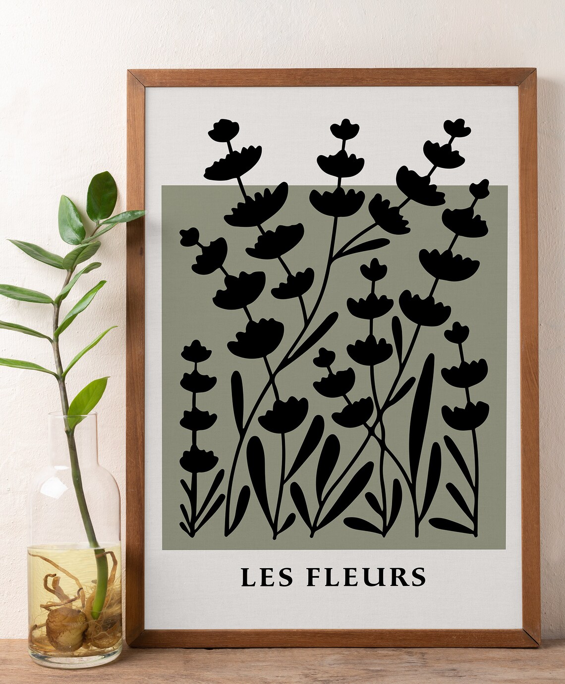 Minimal Botanical Floral Illustration, Vintage Exhibition Poster - Image 3