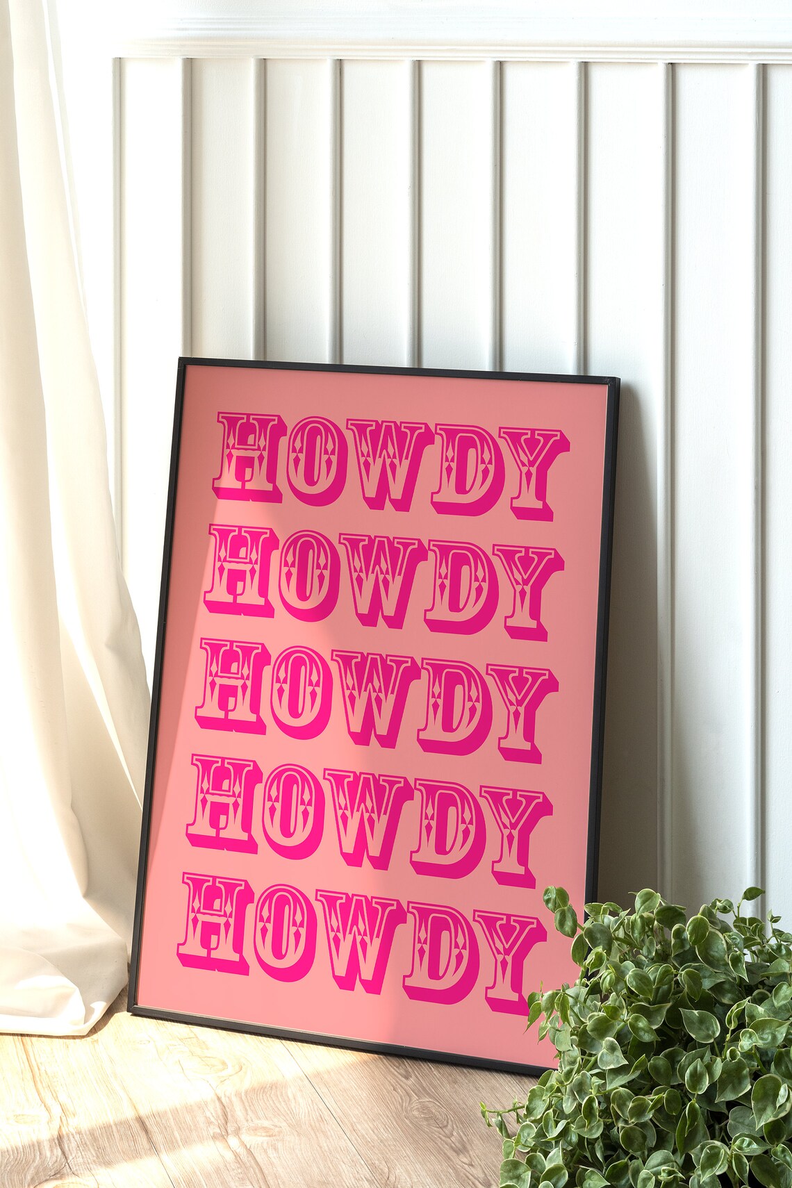 Howdy Typography, Western Cowboy Poster Art - Image 4