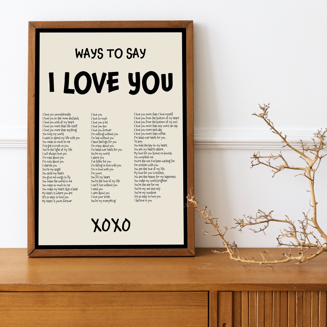 I Love You Typography, Retro Boho Decor - Image 4