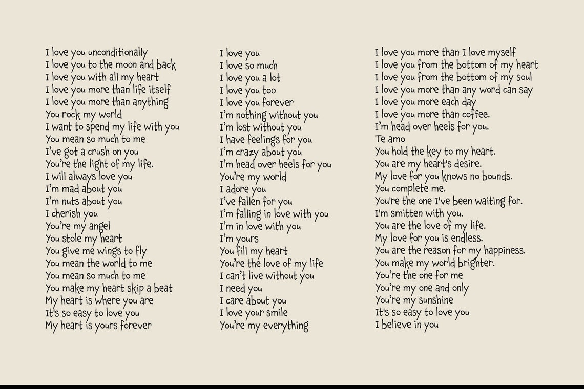 I Love You Typography, Retro Boho Decor - Image 3