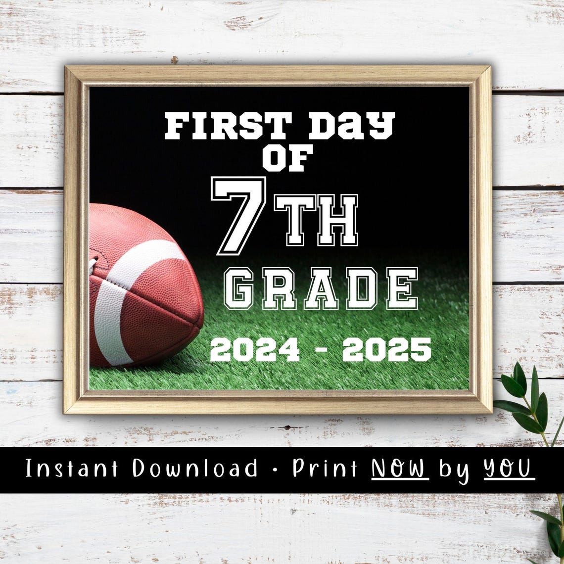 First Day Of School Sign First Day Of 7th Grade Football Sports Sign For Boys Back To School First Day Picture Seventh