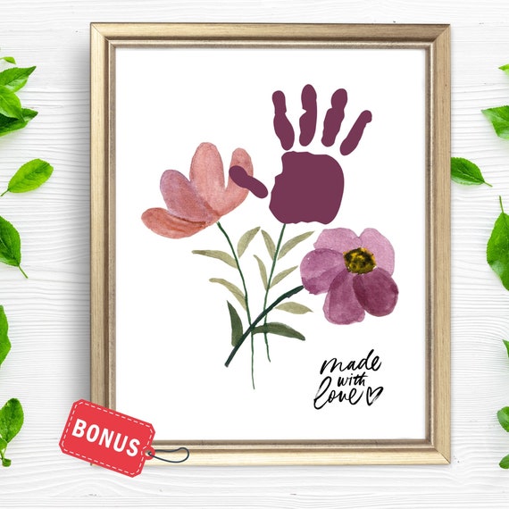 Mothers Day Flower Handprint Craft Floral Bouquet Footprint Sign Kids Keepsake All About My Mom Activity Prek Toddler Teacher Resources