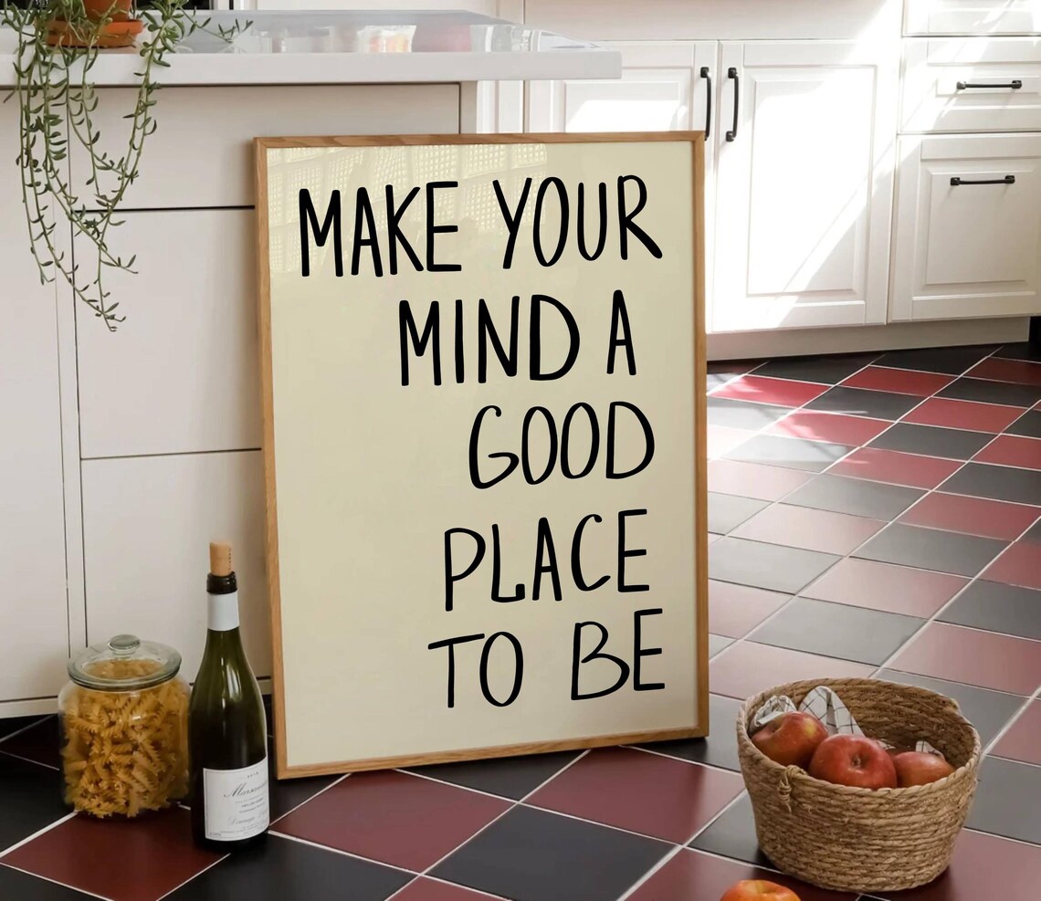 Minimalist Positive Quote Art Print, College Bedroom Decor - Image 3