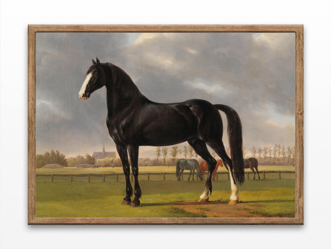 Vintage Horse Print Set, Rustic Home Wall Art - Image 2