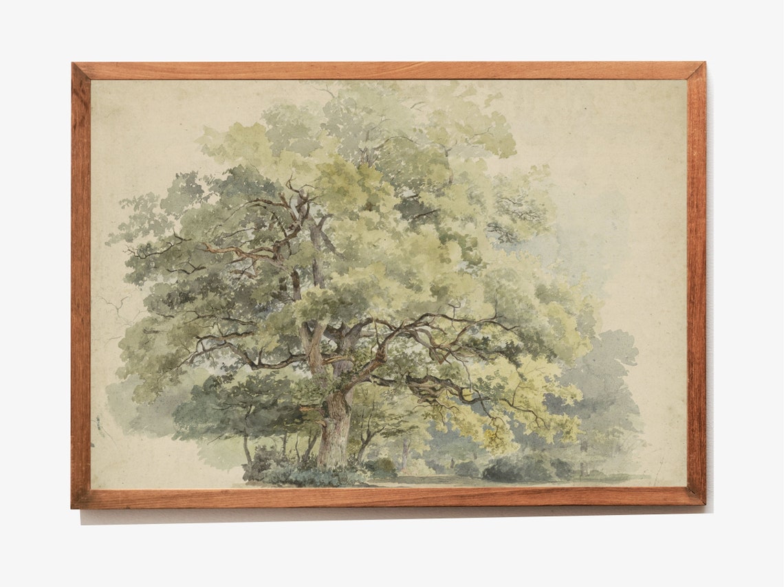 Tree Paintings Vintage Tree Prints Farmhouse Wall Decor Living Room Art Prints Housewarming Gift Wall Art - Image 3