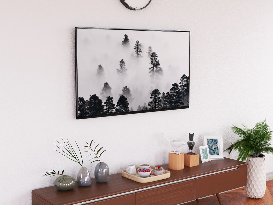 Frame Tv Art Misty Forest For Frame Tv Art Tv Tv Art Instant - Image 2