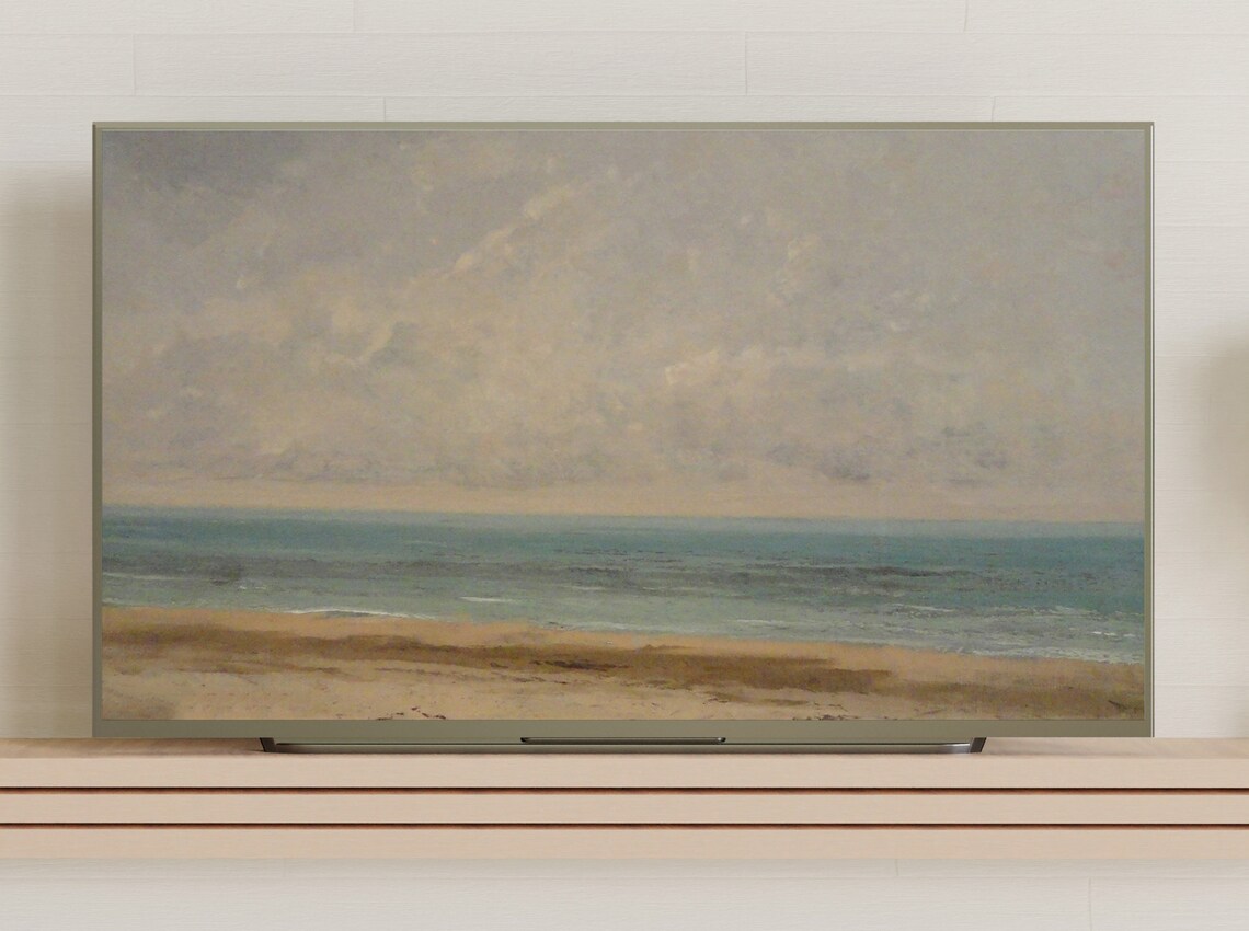 Gustave Courbet Calm Sea Beach Vintage Seascape Painting Poster - Image 3