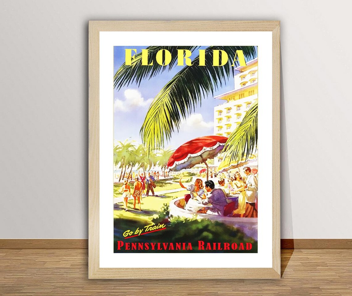Florida Vintage Travel Poster, USA Wall Art Print - Image 2