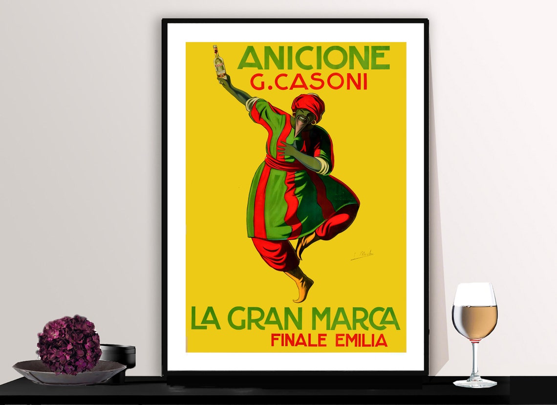 Anicione G Casoni La Gran Marca Finale Emilia Vintage Italian Poster