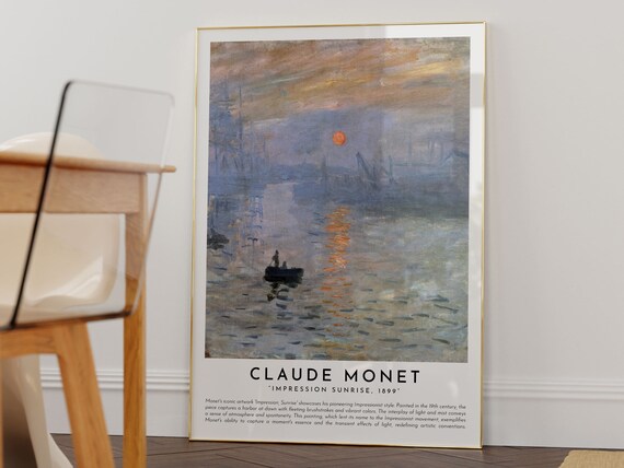 Impression Sunrise Claude Monet Famous Painting Painting Poster Modern Wall Art Art Print Art Poster With Description