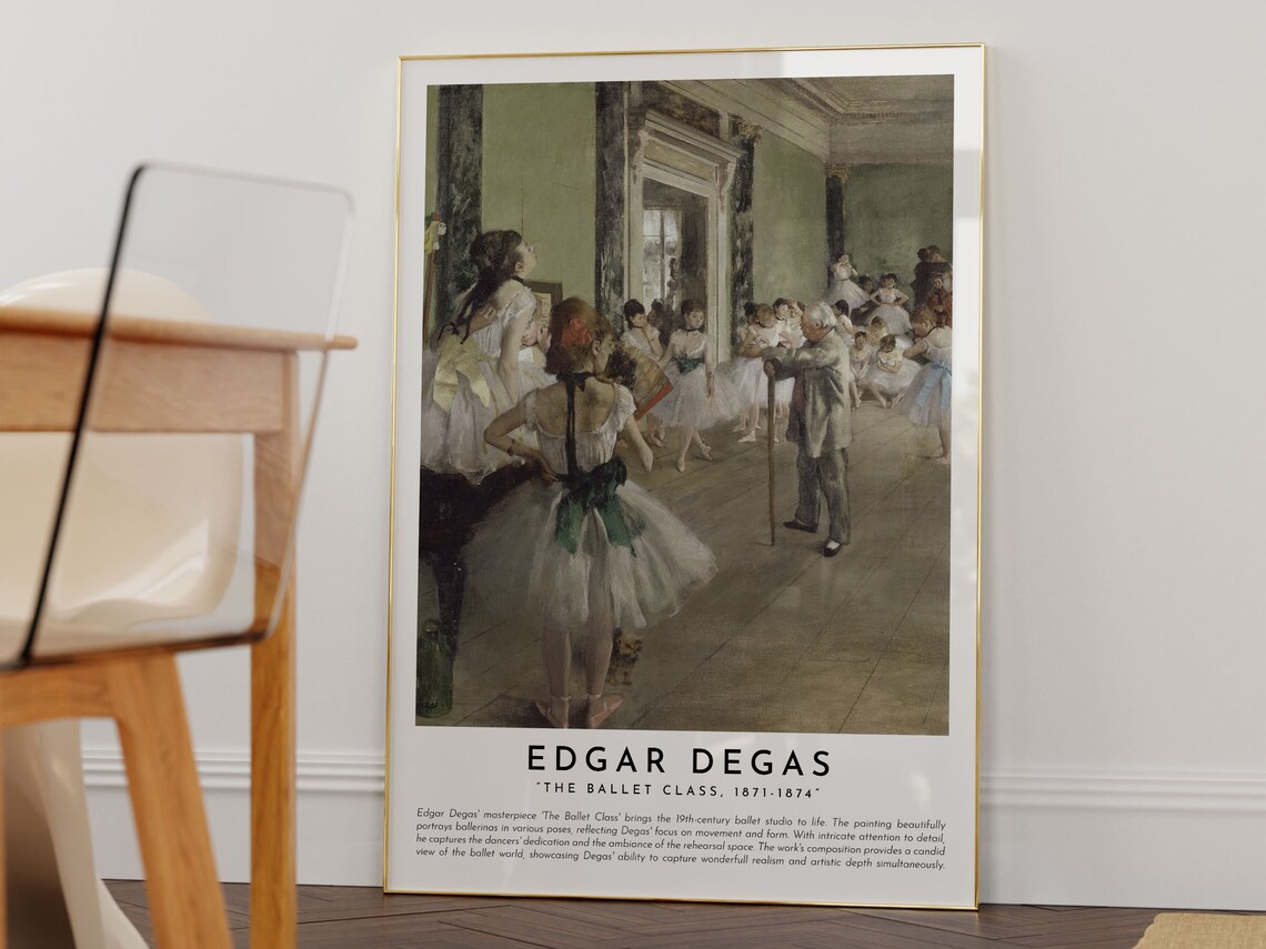 Edgar Degas The Ballet Class 1871-1874 Rehearsal Scene Poster