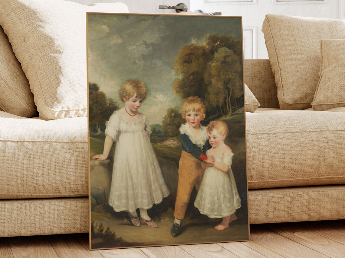 The Sackville Children John Hoppner Famous Painting Classic Painting Museum Quality Print Vintage Wall Art Vintage Print