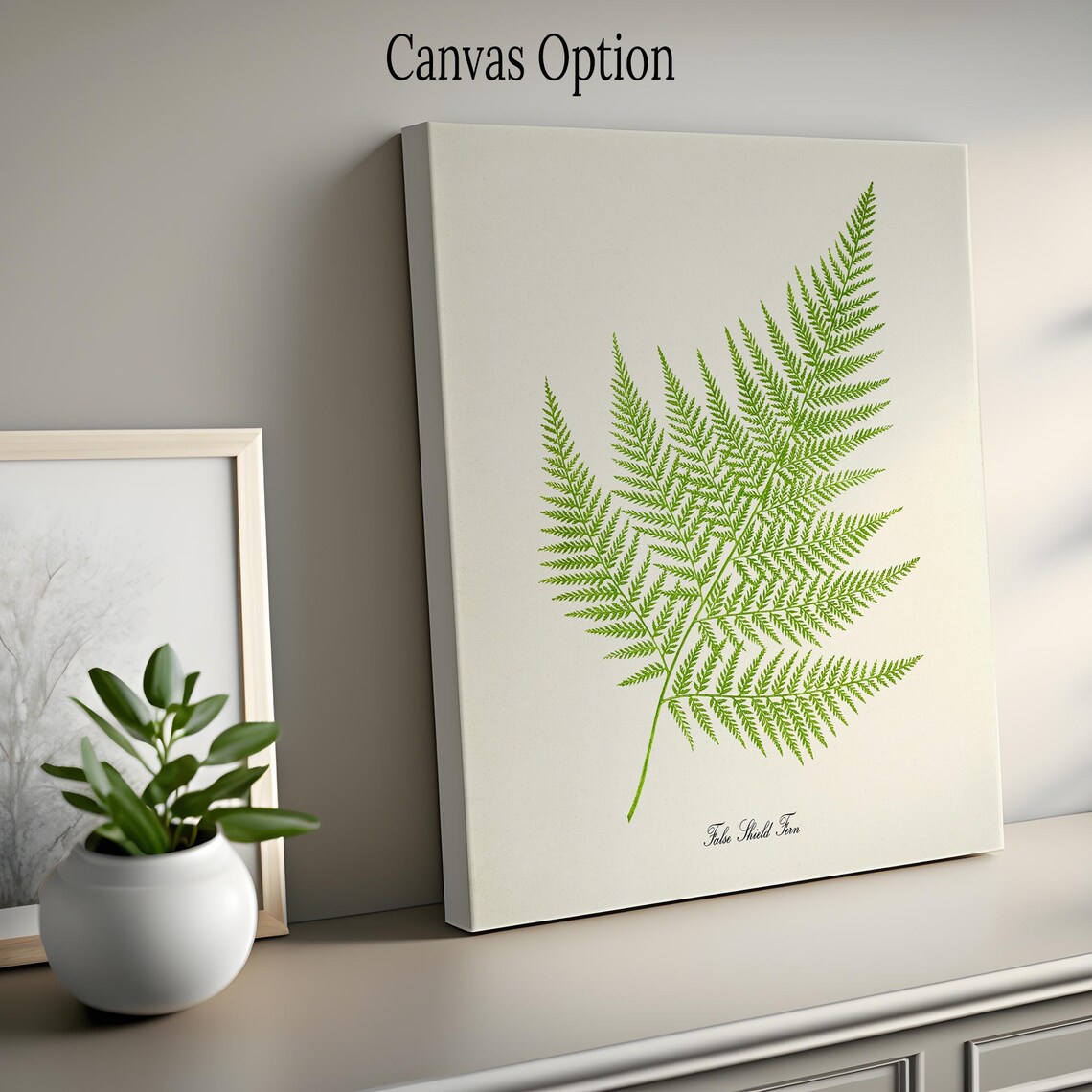 False Shield Fern Botanical Wall Art Print, Fern Study - Image 2