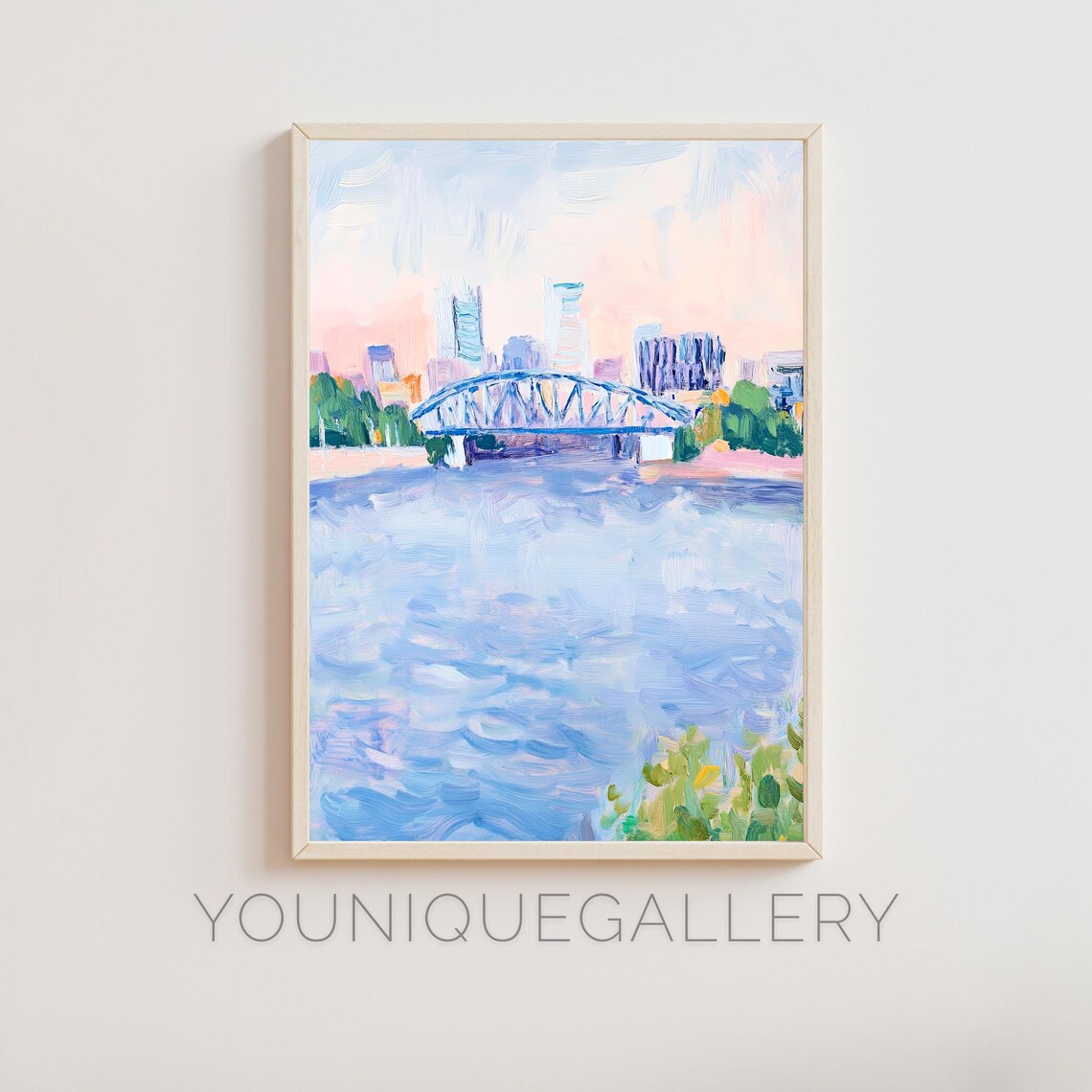 Toledo Ohio Downtown Skyline Bridge Art Print