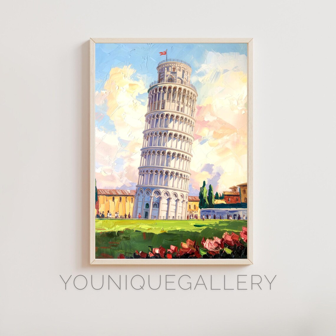 Leaning Tower Of Pisa Italy Travel Poster Print