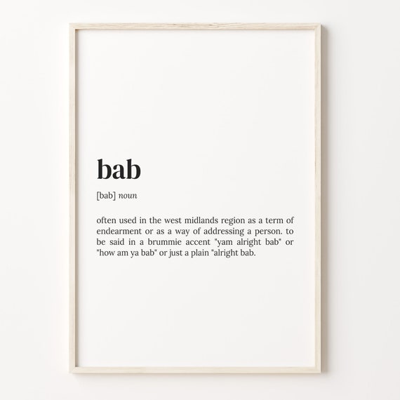 Bab Definition Print Dictionary Poster Quote Wall Art Art For Brother Gift For Friends Funny Bro Gift Gift For Mom C17 22
