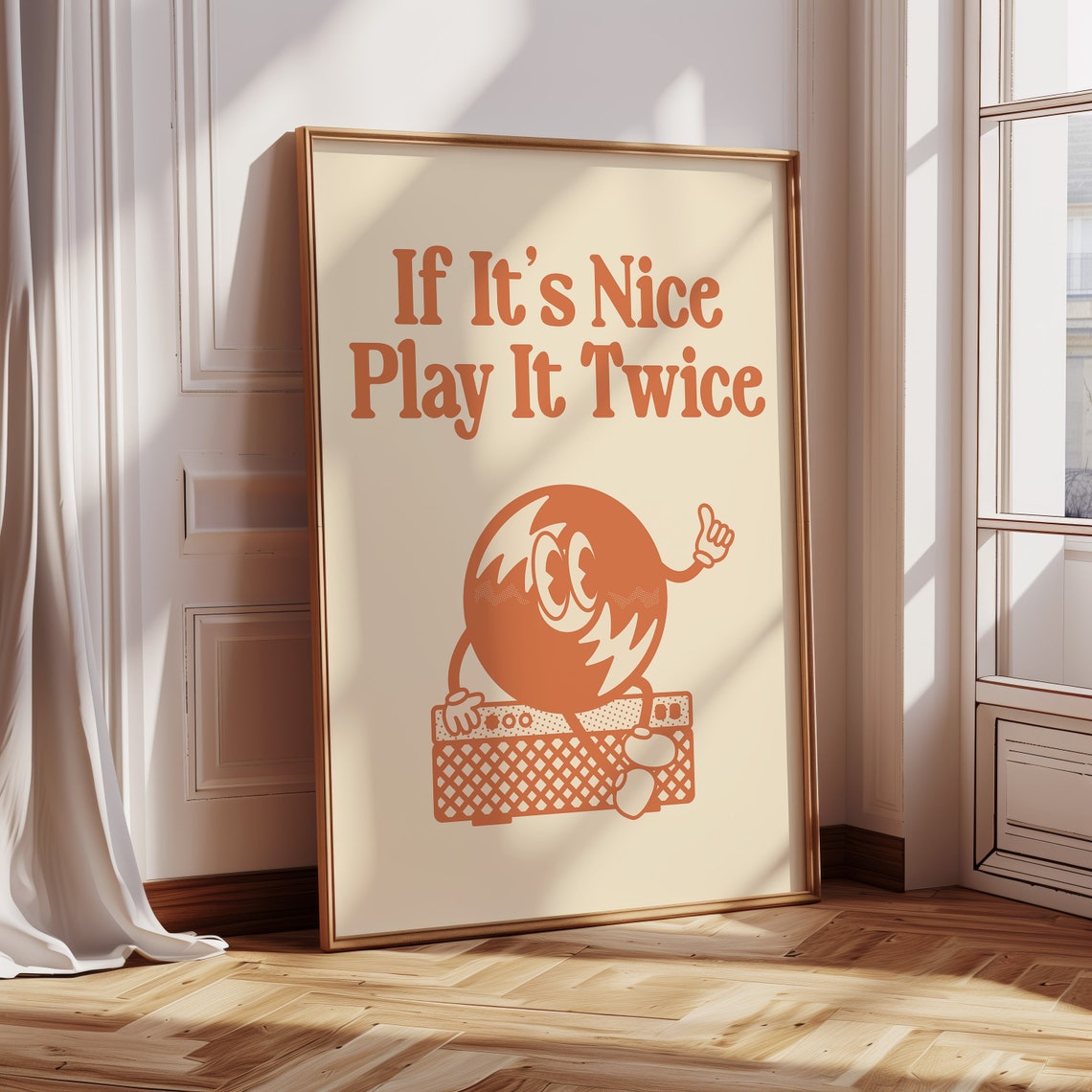 If It's Nice Play It Twice Retro Vinyl Record Music Room Poster - Image 4