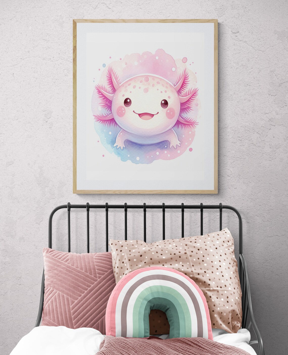 Axolotl Nursery Decor Art Print, Cute Wall Art - Image 3