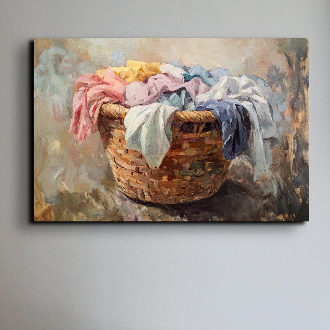 Laundry Basket Art, Laundry Room Wall Art Print