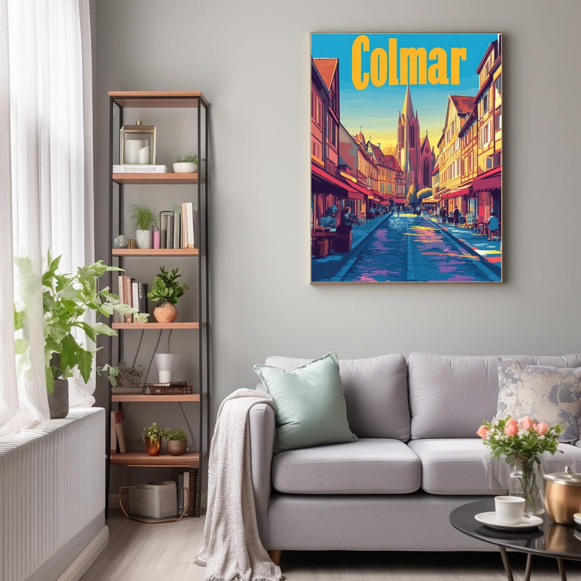 Explore The Charm Of Colmar Vibrant Art Of A Picturesque French Street Scene With Colorful Buildings - Image 2