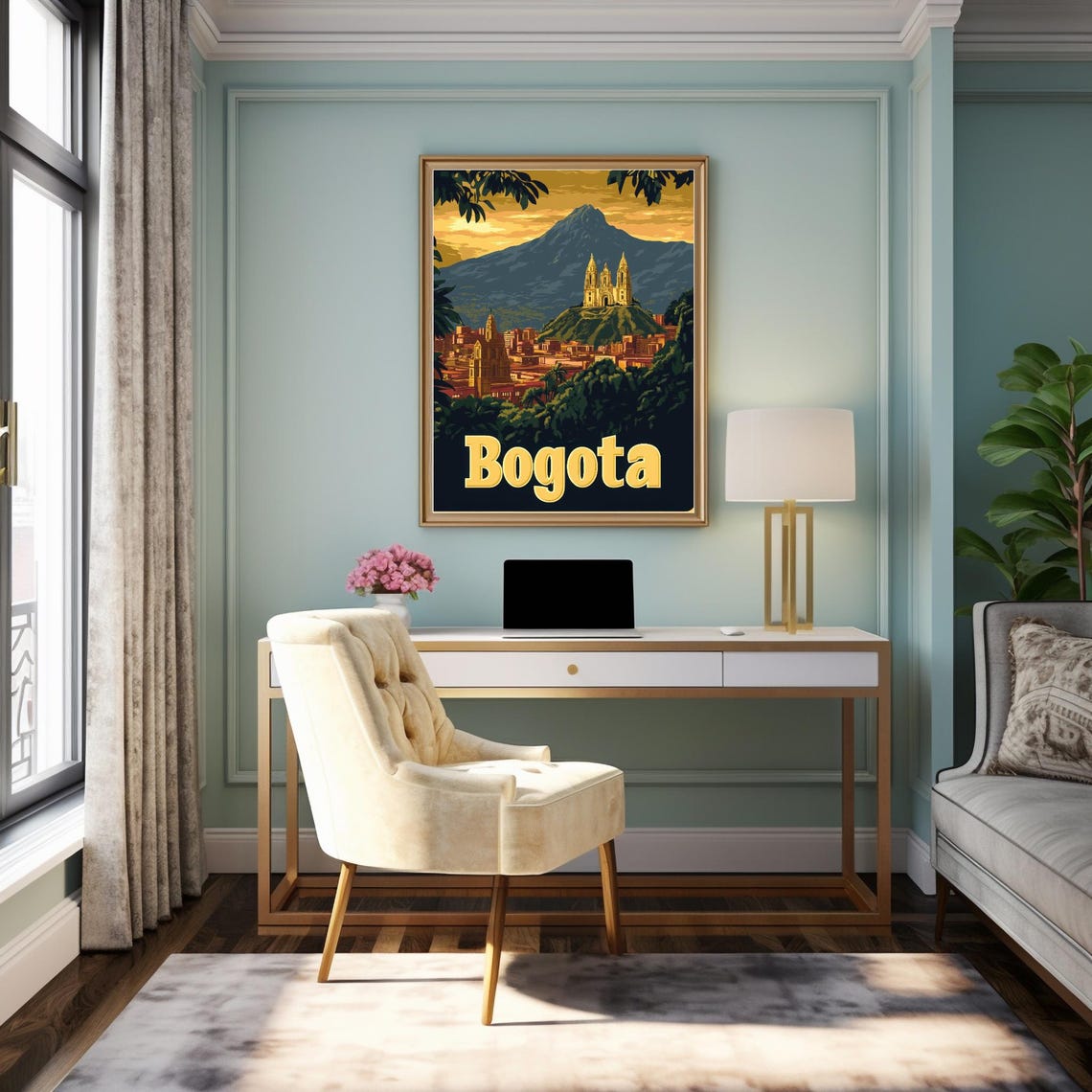 Bogot A Vintage Travel Poster Celebrating The Natural Beauty And Urban Charm Of Colombias Capital City - Image 2