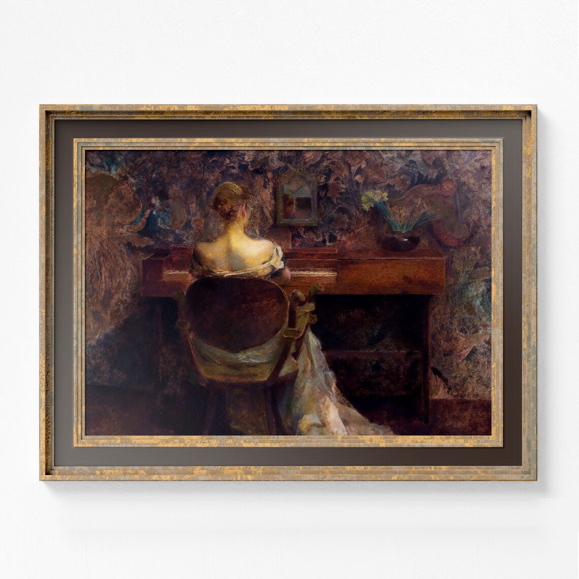 Antique Pianist Portrait, Vintage Victorian Art Print - Image 3
