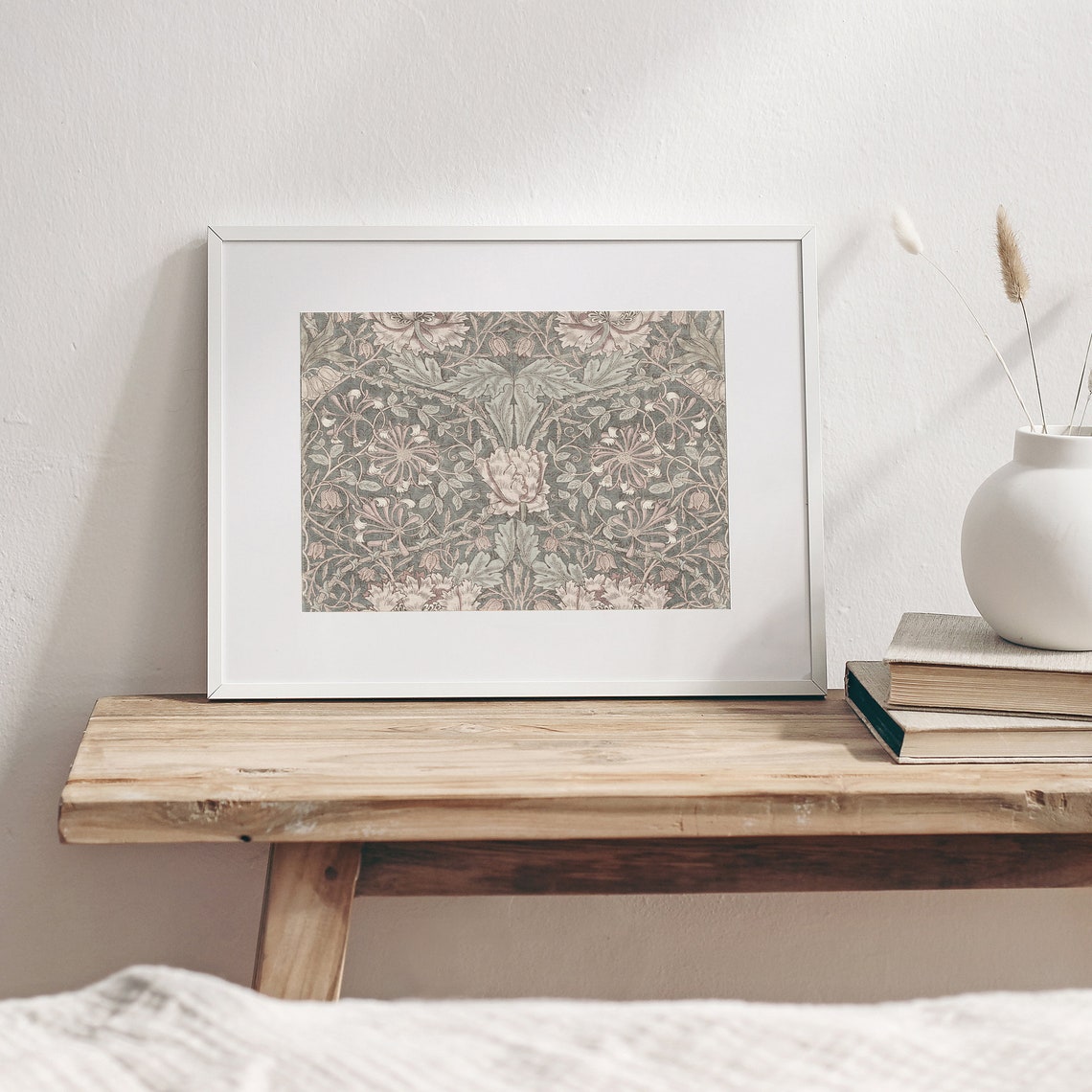 William Morris Honeysuckle Floral Tapestry Pattern Art Print - Image 2