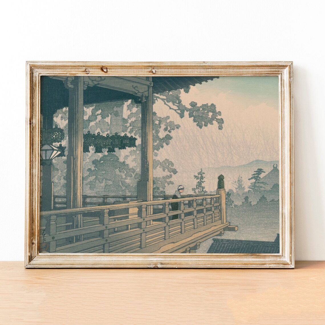 Vintage Japanese Woodblock Print, Asian Wall Art - Image 3
