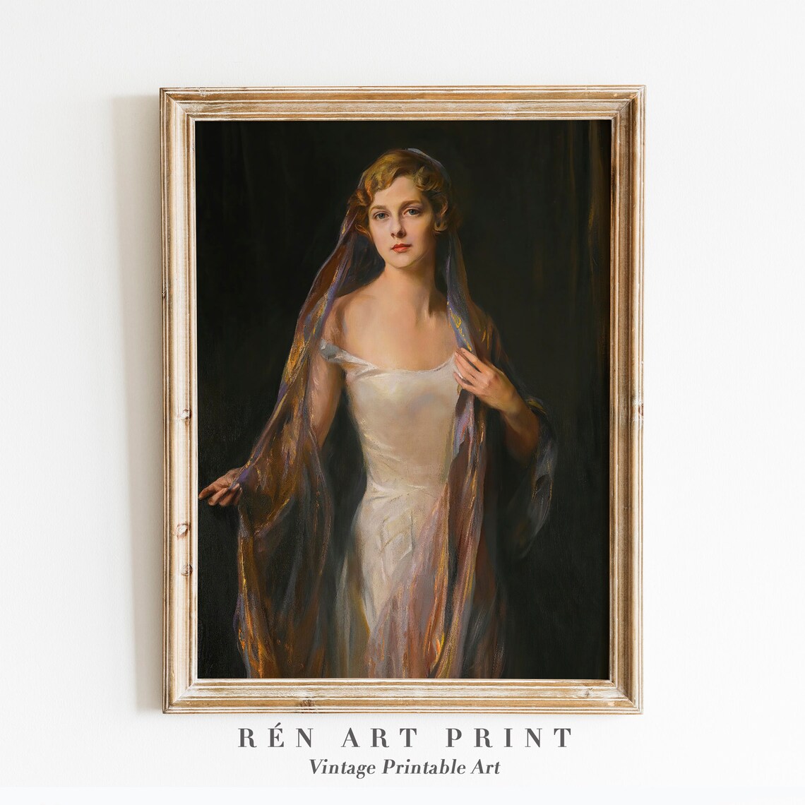 Victorian Woman Portrait Art Print, Antique Style