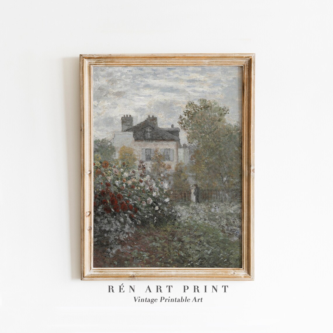 Claude Monet Print, Vintage Rose Garden Art - Image 3