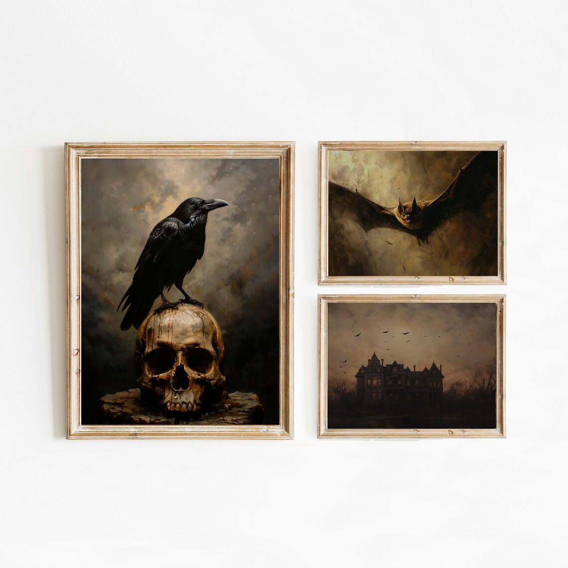 Vintage Halloween Art Print, Gothic Moody Decor - Image 3