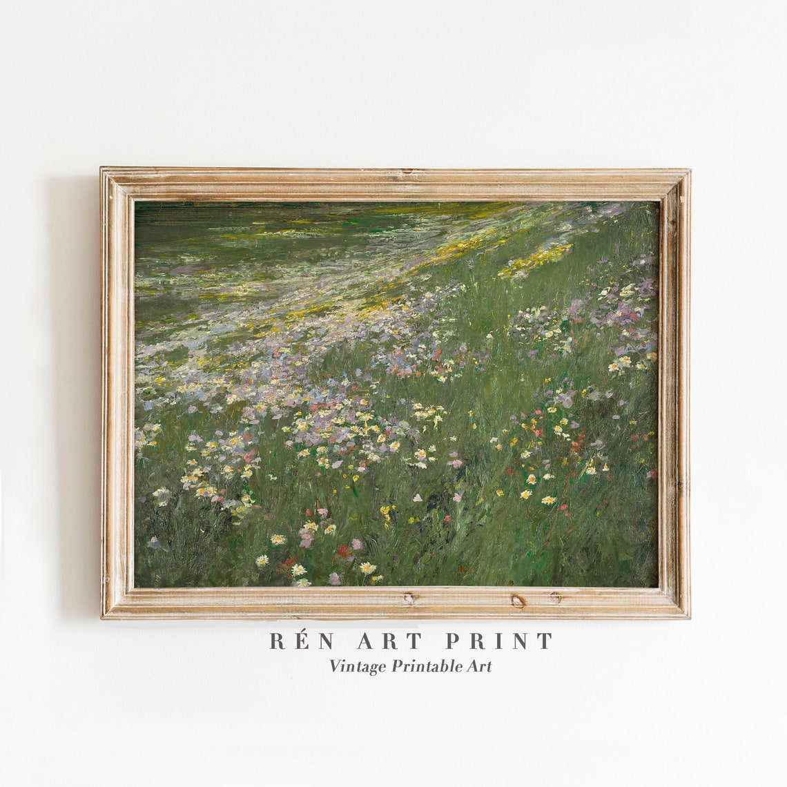Flowering Meadow Vintage Impressionist Wildflower Field Spring Poster
