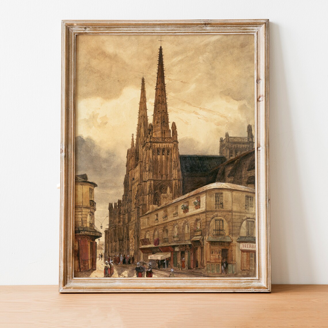Antique Cityscape Vintage Architecture Art Print - Image 2