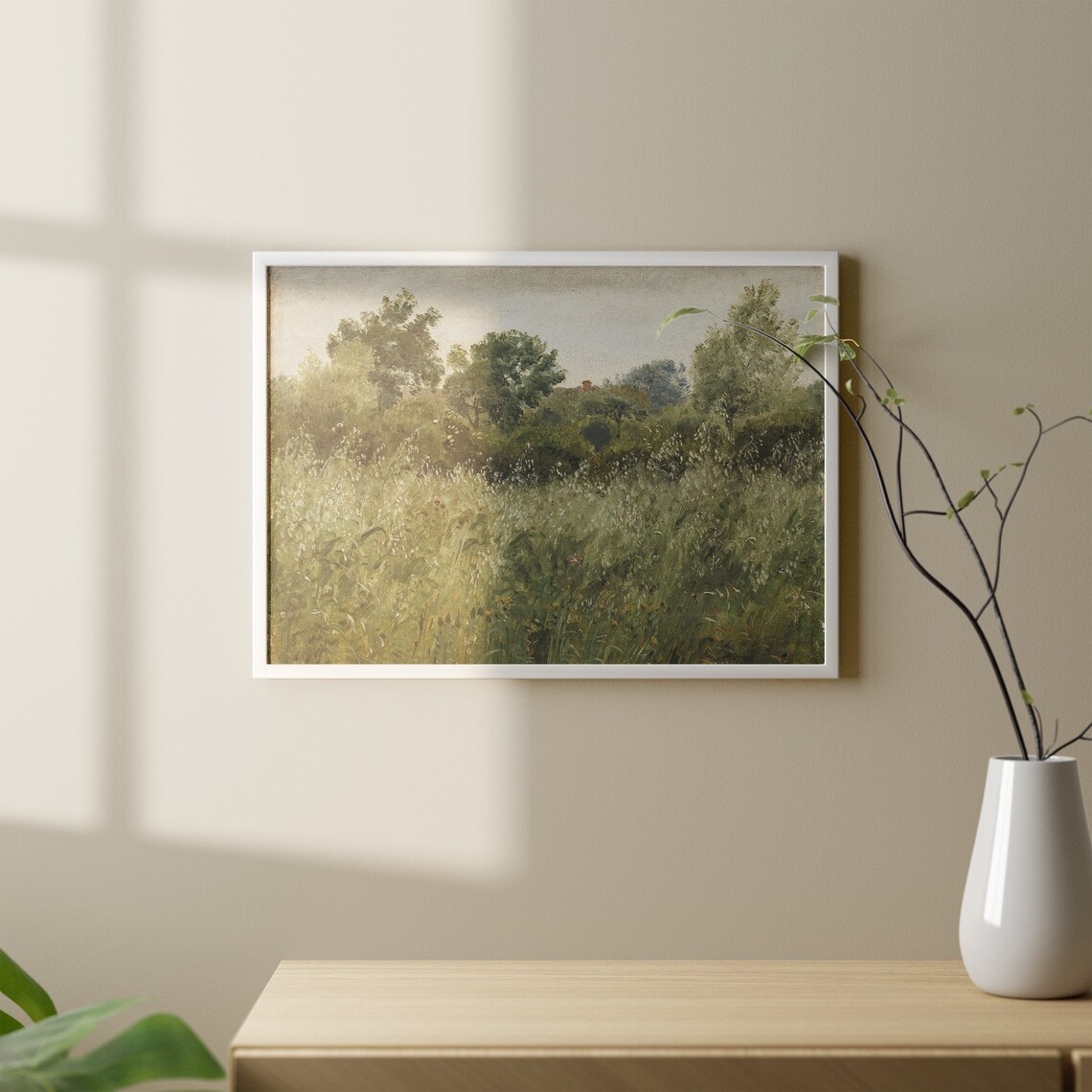 Vintage Landscape Painting Art, Cottagecore Decor Poster - Image 2