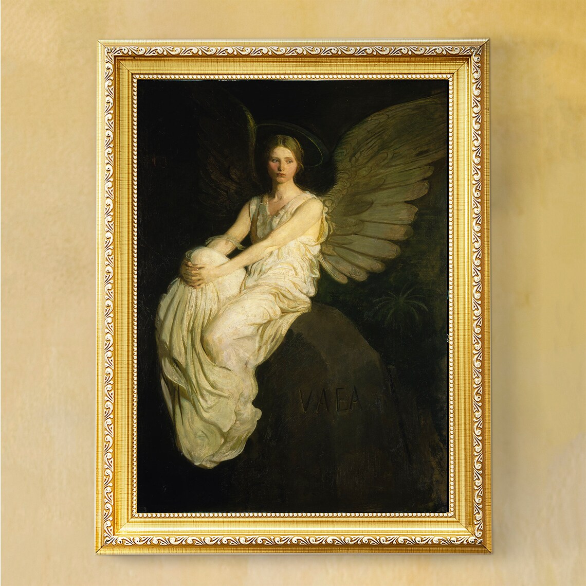 Vintage Angel Portrait Religious Art Print - Image 2