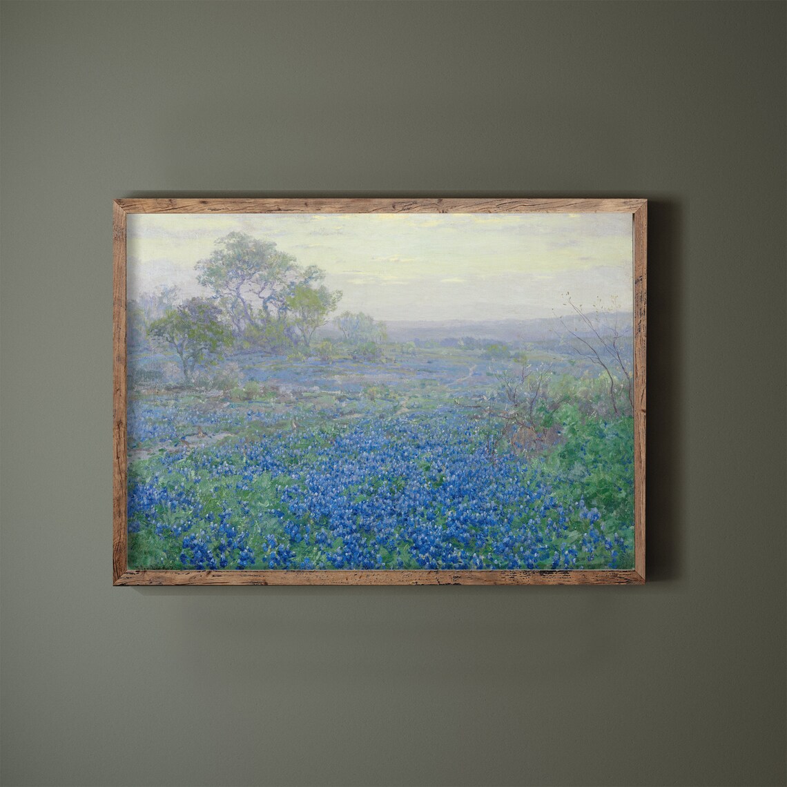 Vintage Spring Landscape Wildflower Field Art Print - Image 3