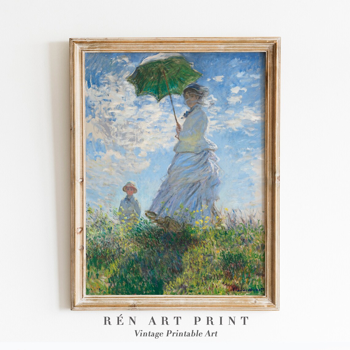 Monet-Inspired Woman With a Parasol Art Print