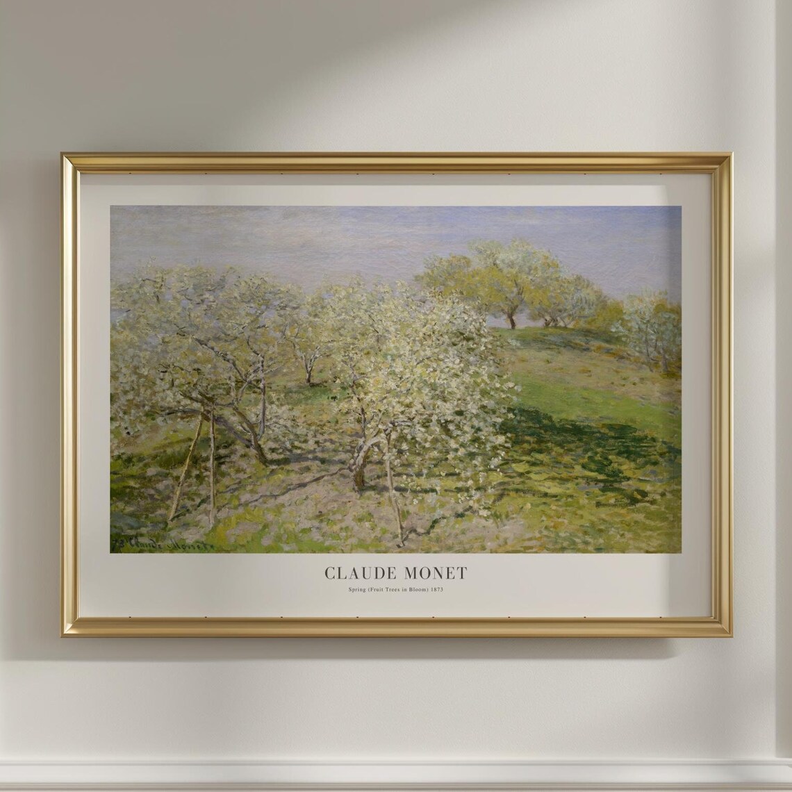 Claude Monet Spring Fruit Trees In Bloom, Vintage Landscape