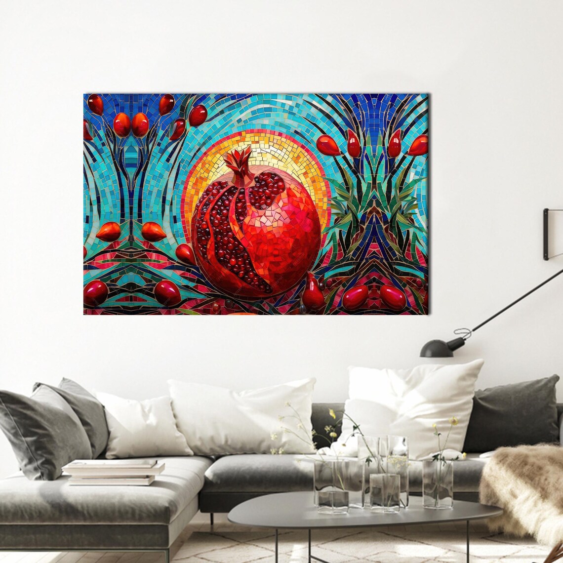 Personalized Pomegranate Modern Fruit Art Print