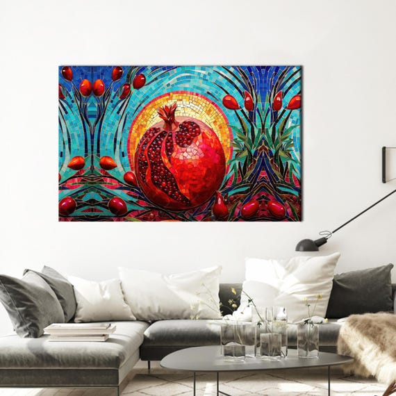Personalized Pomegranate Modern Fruit Art Print